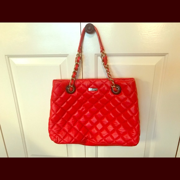 kate spade Handbags - Kate Spade Red Quilted Leather, Georgina Handbag